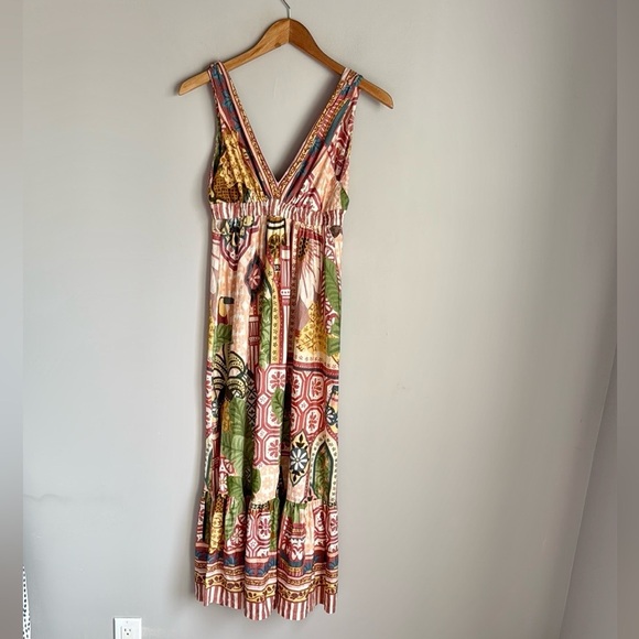 Farm Rio mix print maxi dress XSP - Picture 1 of 12